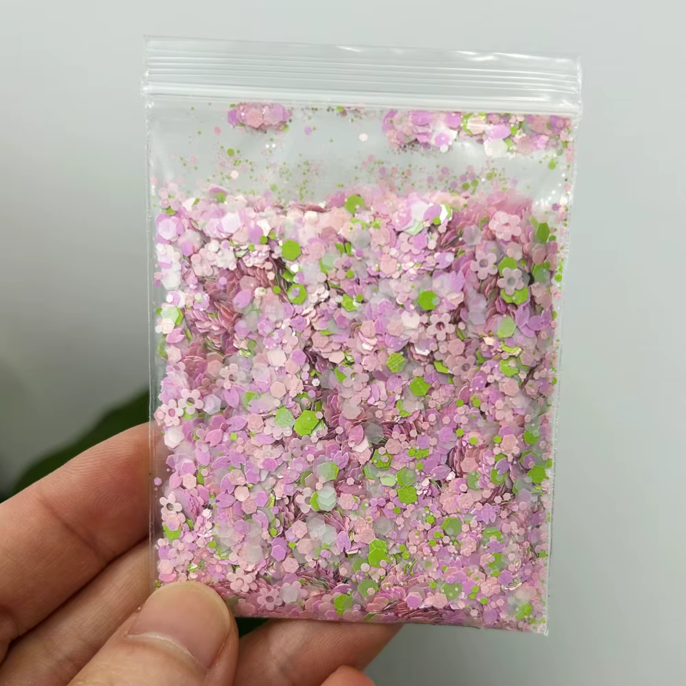 Paillettes hexagonales mixtes pour vernis à ongles, démontrent de résine, fourniture de manucure, po