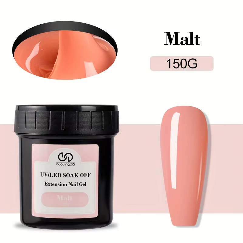 Gel d'extension d'ongles en acrylique, 150g, Compatible UV/LED, sans odeur, formule de gelée dure à