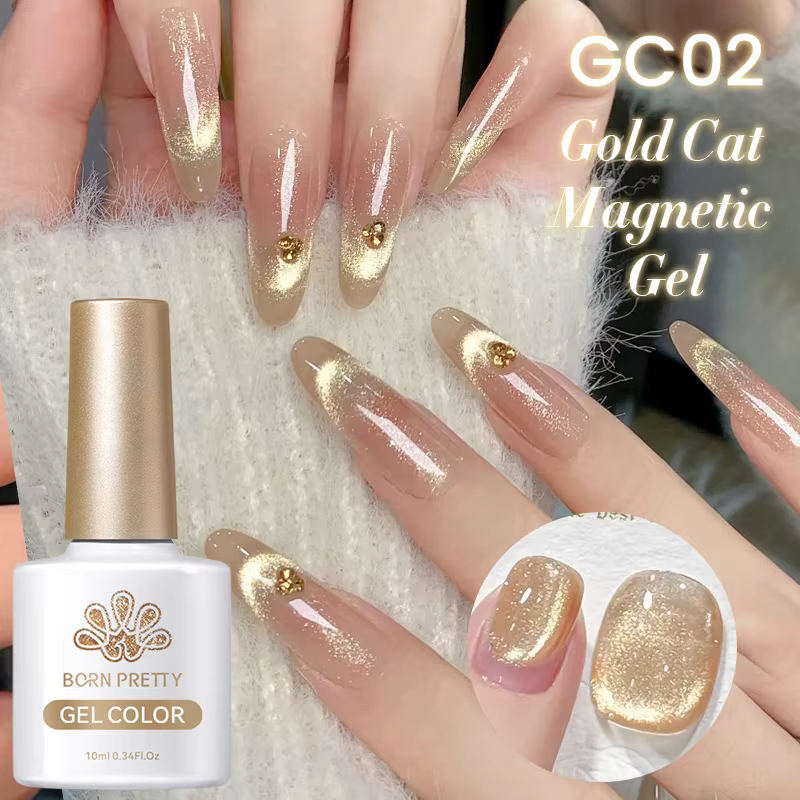 BORN PRETTY 10ml chat Gel magnétique scintillant Semi Permanent tremper manucure Gel UV vernis à ong