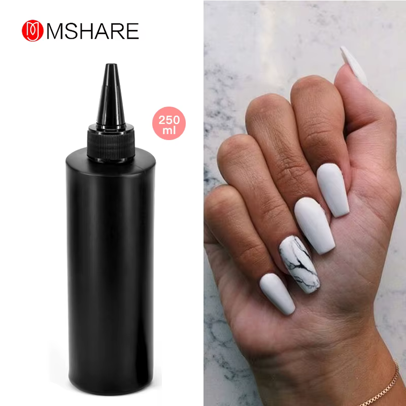 MSHARE 250ml noir blanc couleur des ongles couleur blanc laiteux vernis Gel vernis Semi Permanent tr