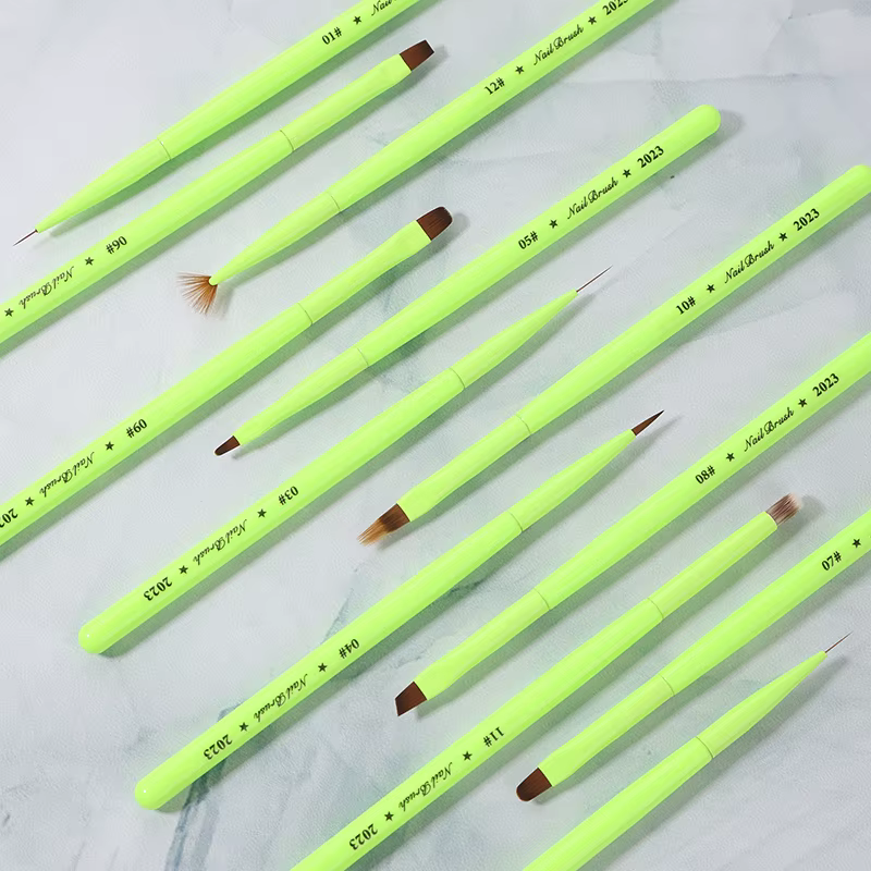 Sweet-Z vert brosse à ongles Gel brosse pour manucure acrylique UV Gel Extension stylo vernis à ongl