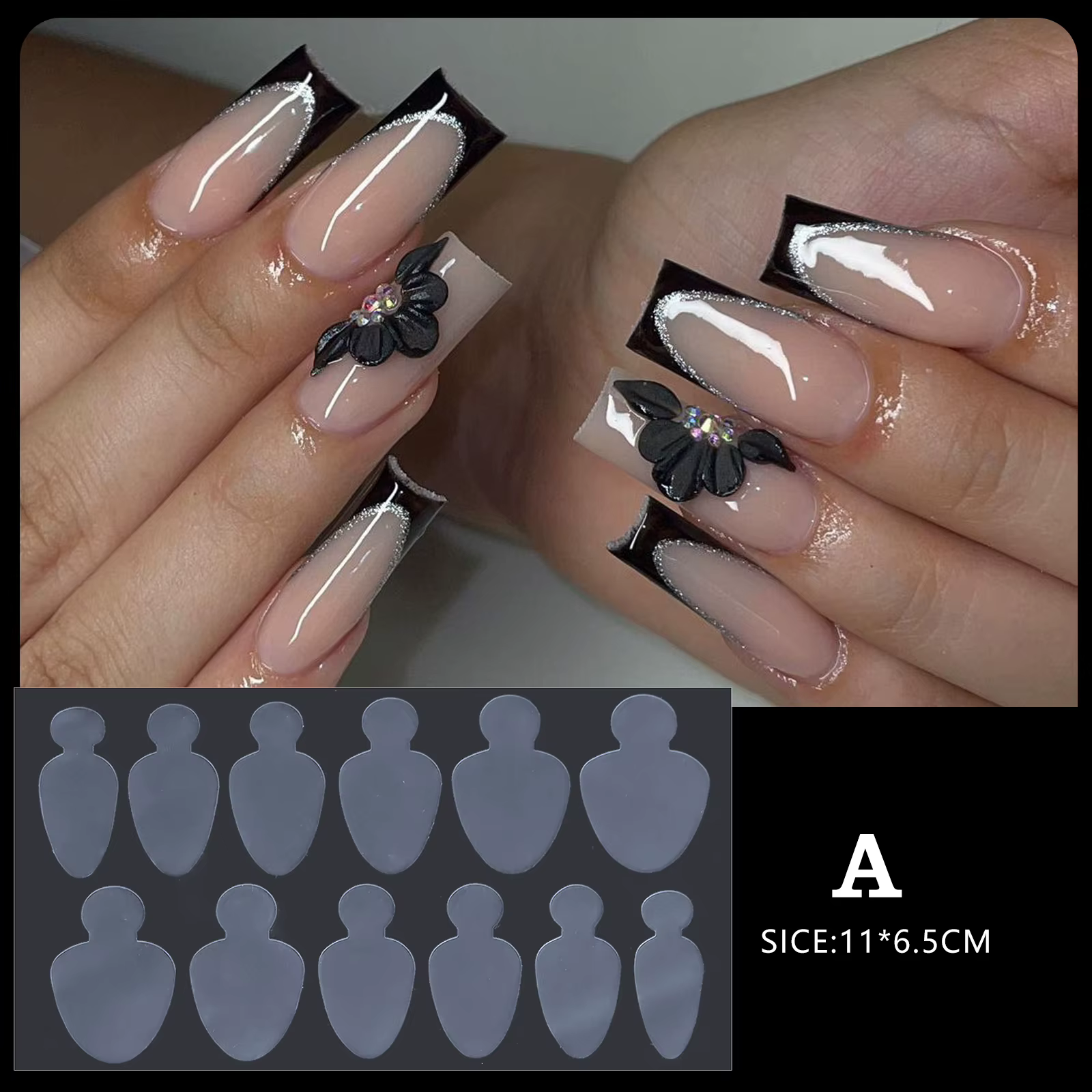 Extension faux ongles Art conseils acrylique faux doigt Gel vernis moule sculpté couverture complète