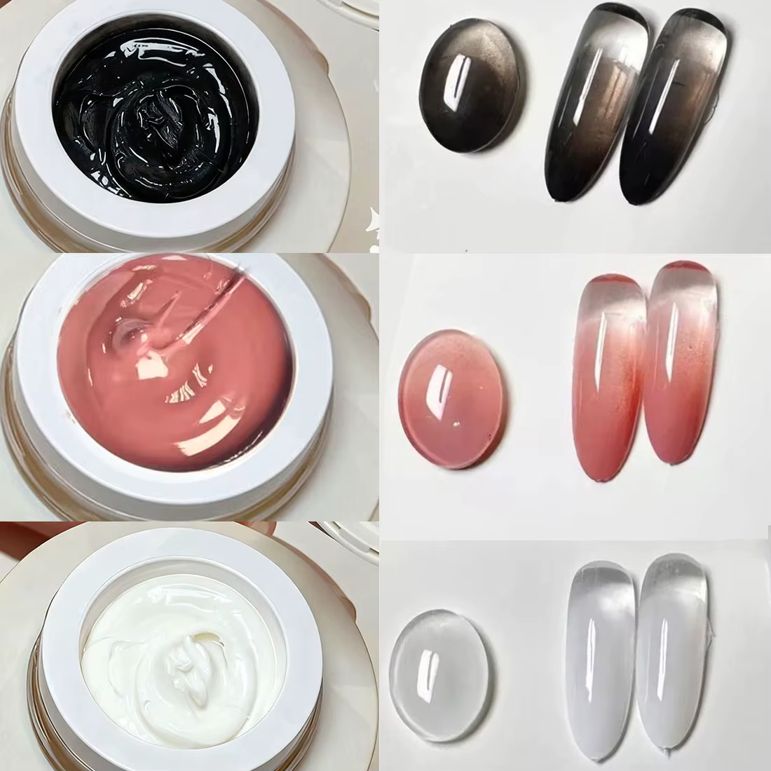 5ml noir coussin dégradé peinture Gel noir Ombre tapotements Gel vernis UV/LED Blush floraison Aura 
