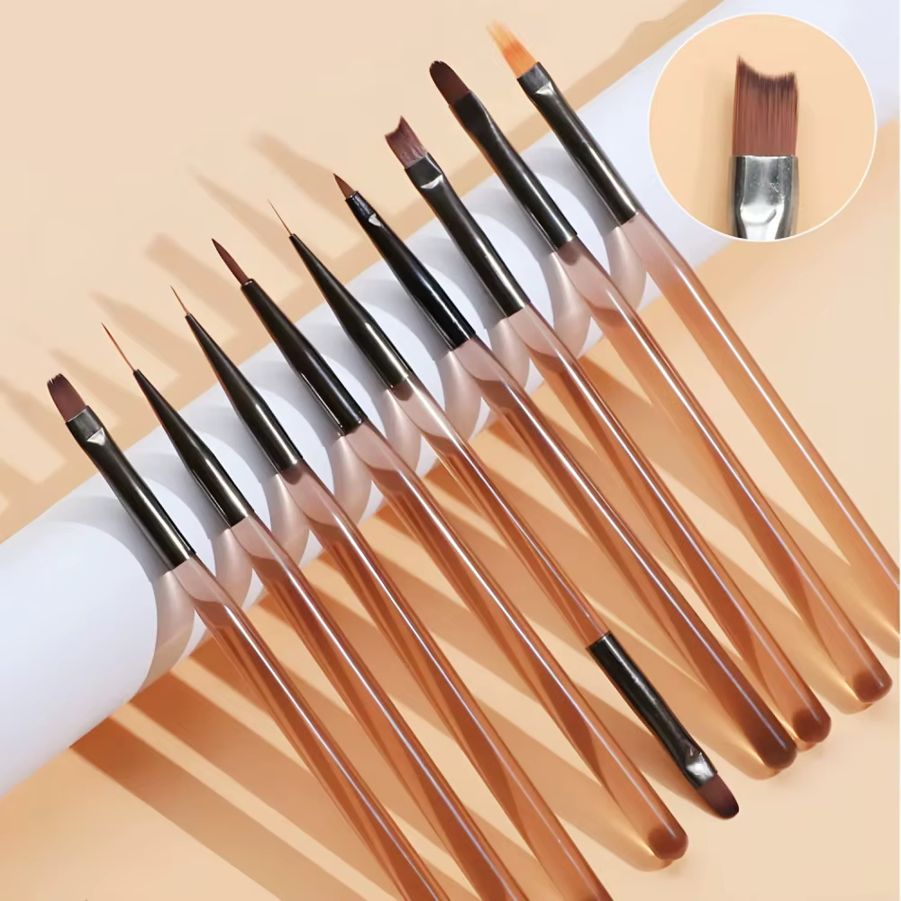 9 pièces brosse à ongles pour Nail Art Design ongles pointe affichage outil de peinture Gel UV peint