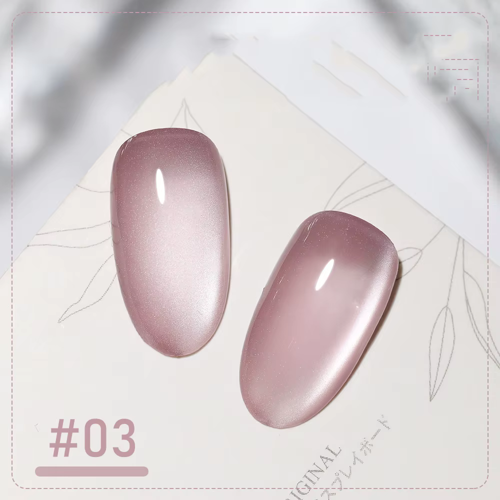 Vernis à ongles blanc au clair de lune, Gel pour les yeux de chat, Satin magnétique, 9 couleurs, pai