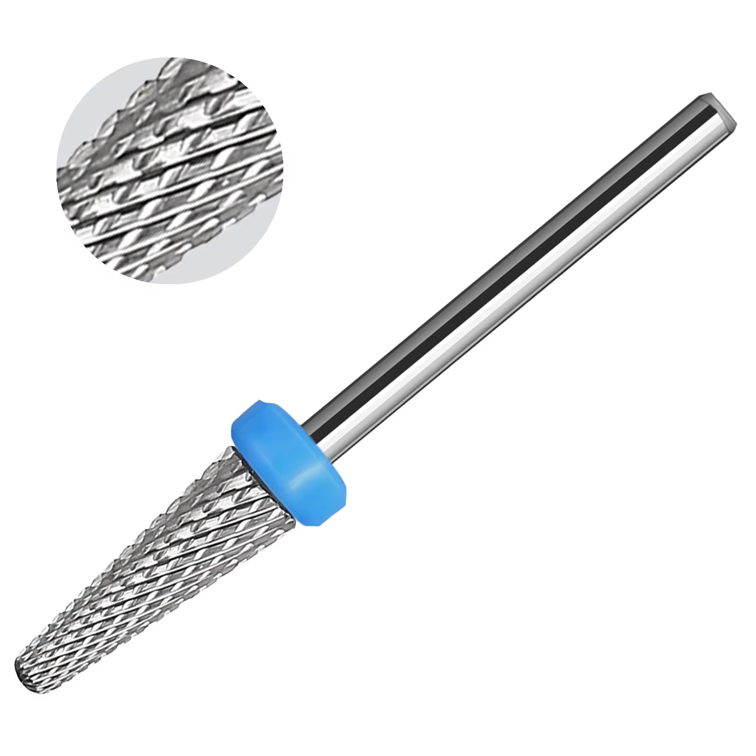 Mèches coniques pointues (coupe croisée) foret à ongles en carbure 3/32 bavures de manucure pour tro