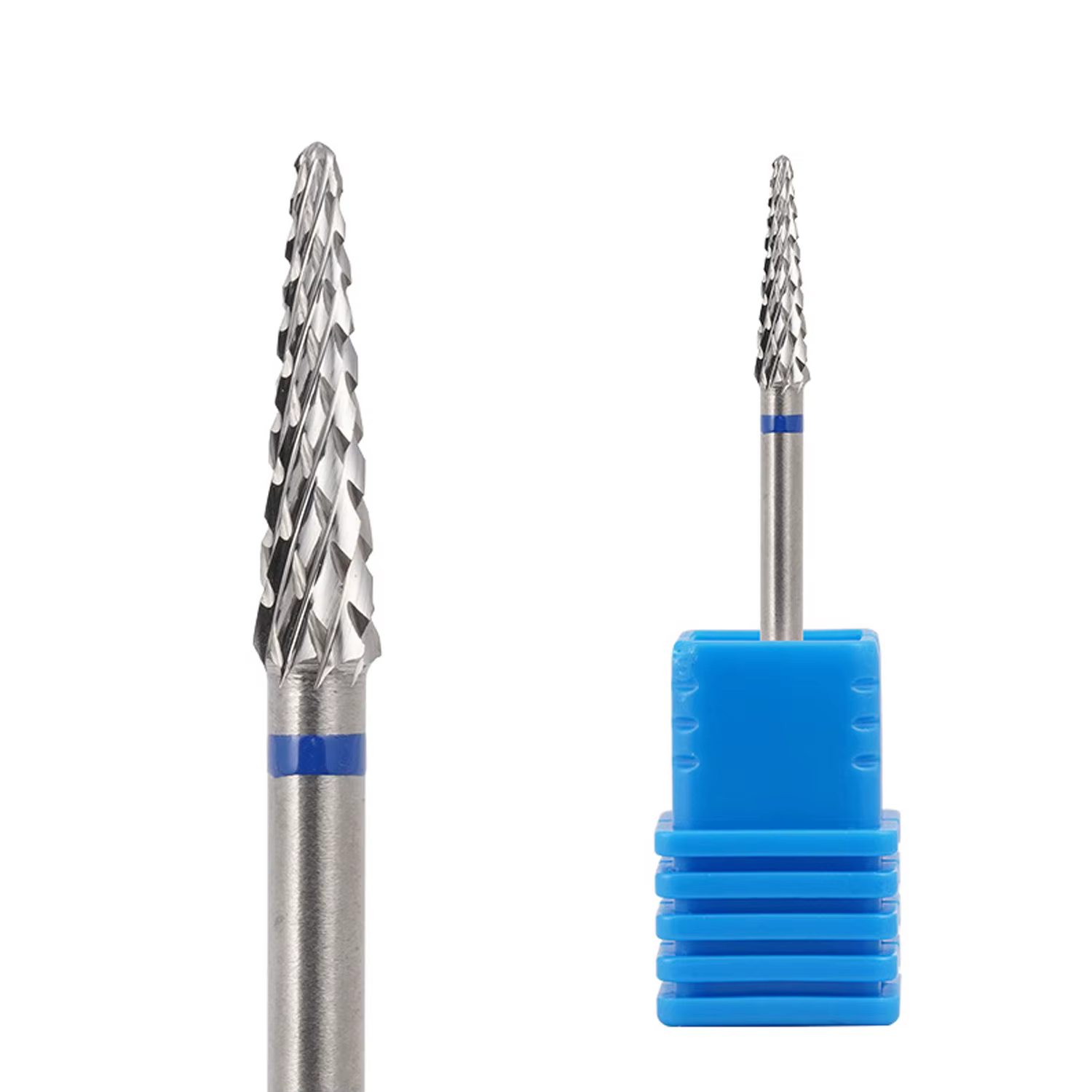 Jeu de forets à ongles pour ongles en acrylique, perceuse à ongles de forme conique en acier au tung