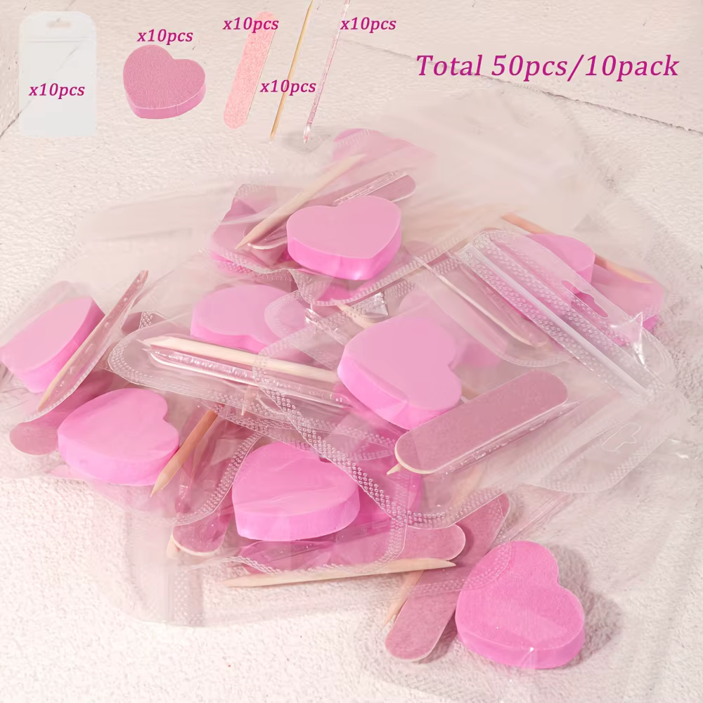 Kits de manucure jetables pour ongles, Kit d'outils pour ongles, ensemble de manucure 4 en 1, 10 ens