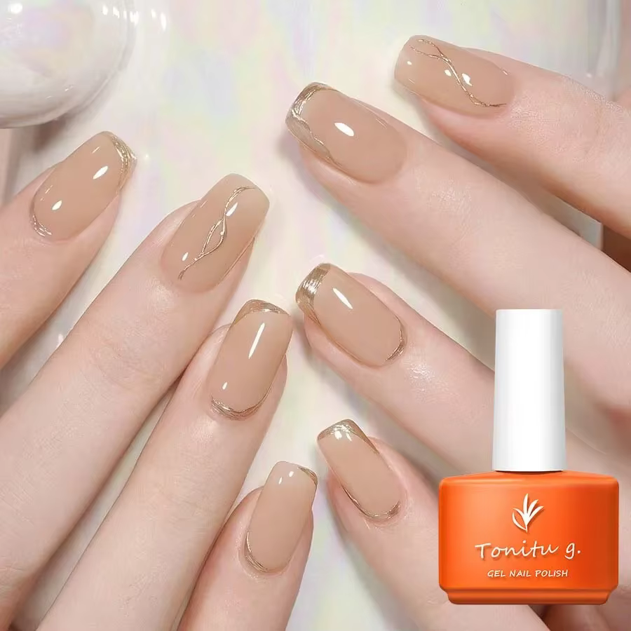 Tonitu G-Verhéritage à Ongles Gel UV LED Translucide, Semi Continu, Blanc, Vert, Orange, Gelée Nude,