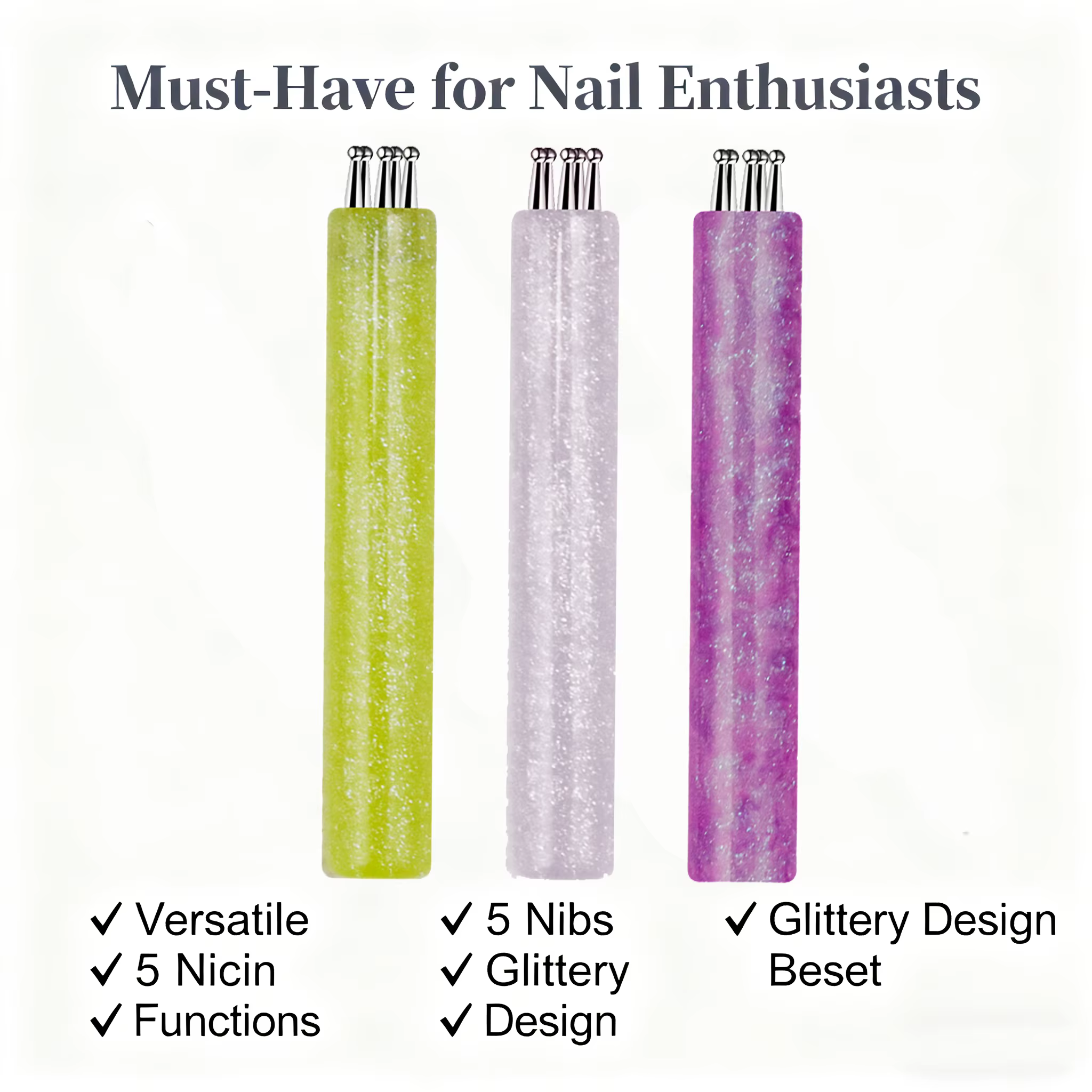 Brosse à ongles en acrylique avec poignée ciel étoilé |   Poils en acier inoxydable, essentiels pour