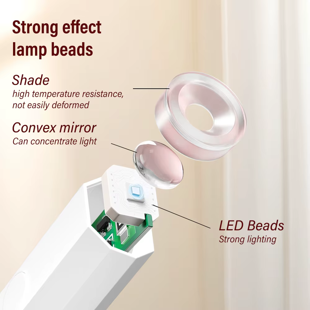 YIKOOLIN lumière UV/LED portative pour ongles 12W Mini lumière UV Portable pour ongles en Gel 2 régl