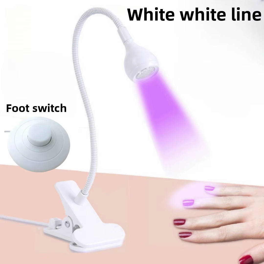 Nouveau 5w 4 couleurs pied-pé interrupteur lampe à ongles Construction spécial LED petite lampe Port