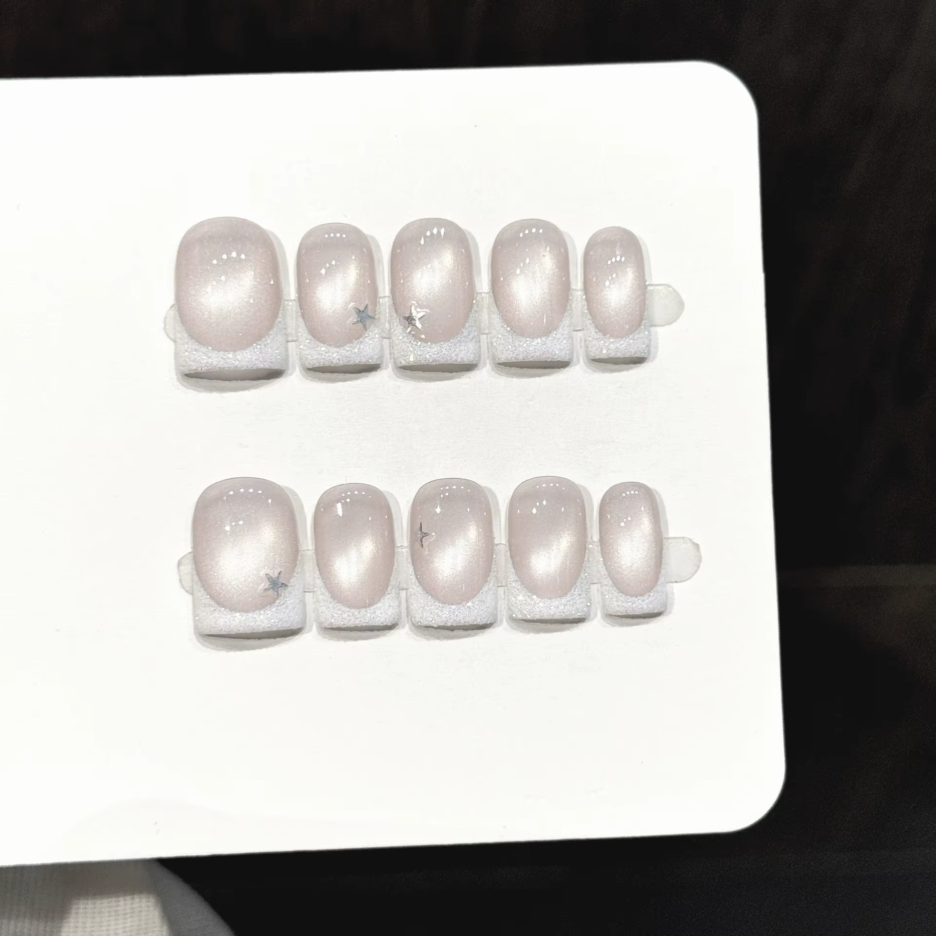10 faux ongles en forme de canard faits à la main, manucure 3D sculptée et entièrement perforée, ada