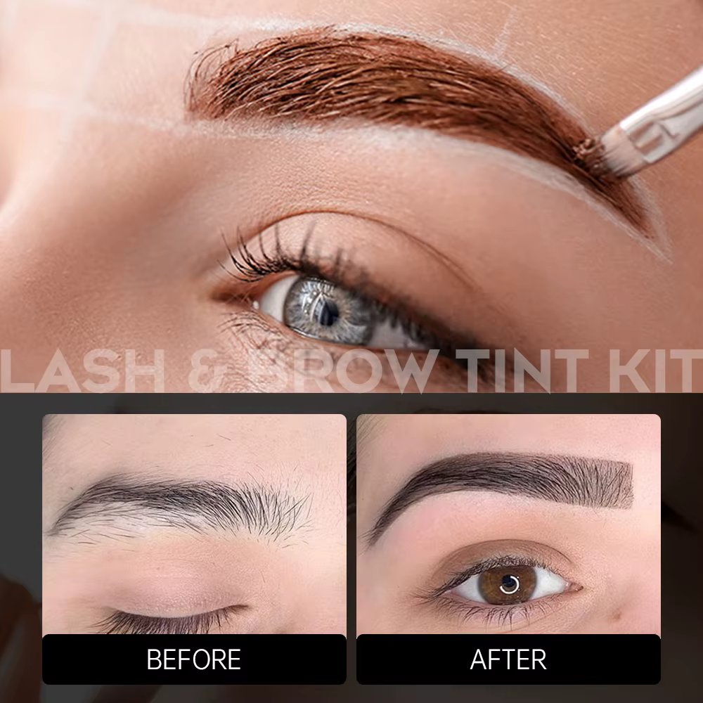 Gollee classique noir cils et sourcils colorant ensemble imperméable cils ascenseur teinte Kit rehau