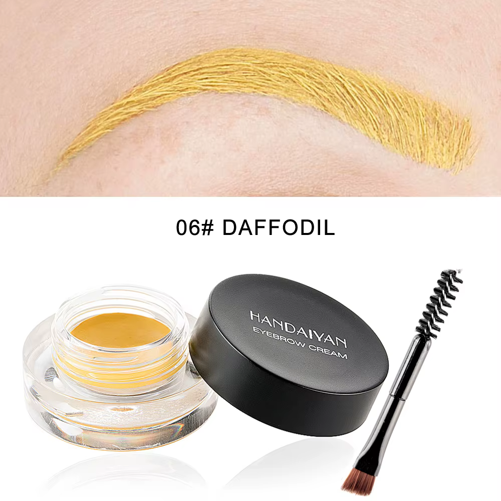 HANDAIYAN – Gel à sourcils imperméable, crème, pigment élevé, teinte longue durée avec brosse, Kit d