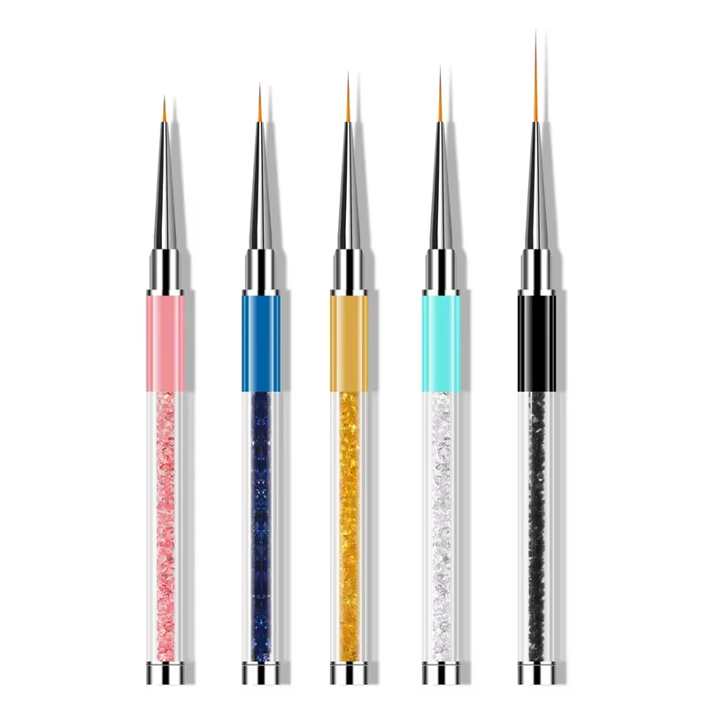 Pinceau peint pour Nail Art, stylo à dessin de ligne à fines rayures, pointes de Gel UV, fournitures