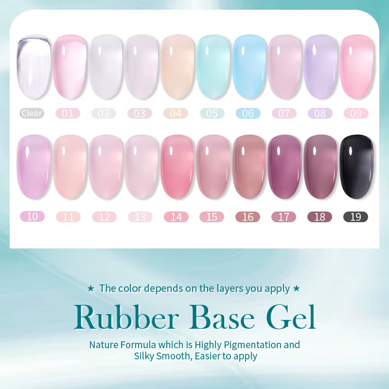BORN PRETTY Gel de Base en caoutchouc gelée laiteuse pour vernis à ongles Gel 15ml russe auto-nivela