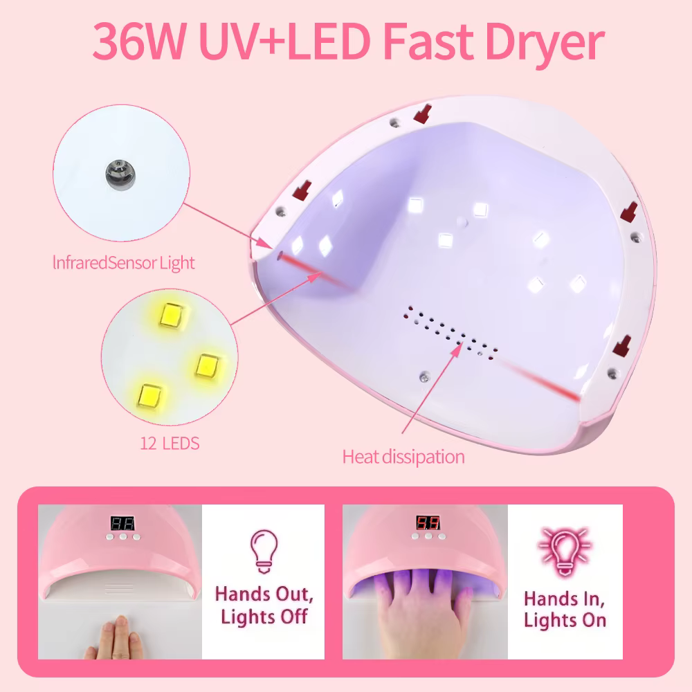 LULAA lumière LED lampe à ongles Portable Gel vernis lampes de séchage UV lampe de poche à durcissem