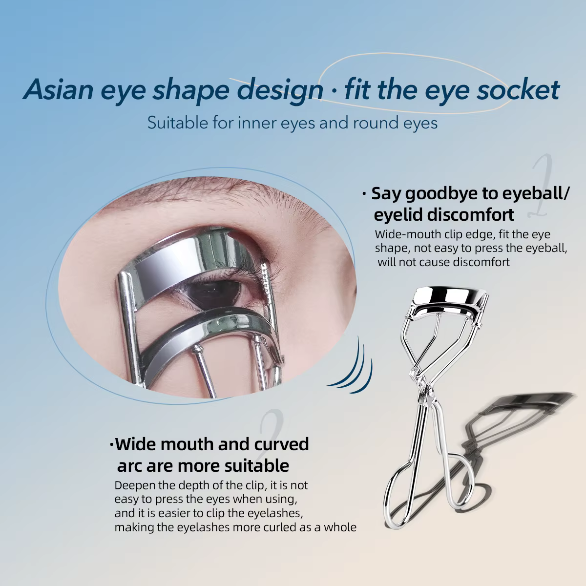 IMAGIC 1 pièces argent portable longue durée professionnel naturel Curling ne fait pas mal aux cils 