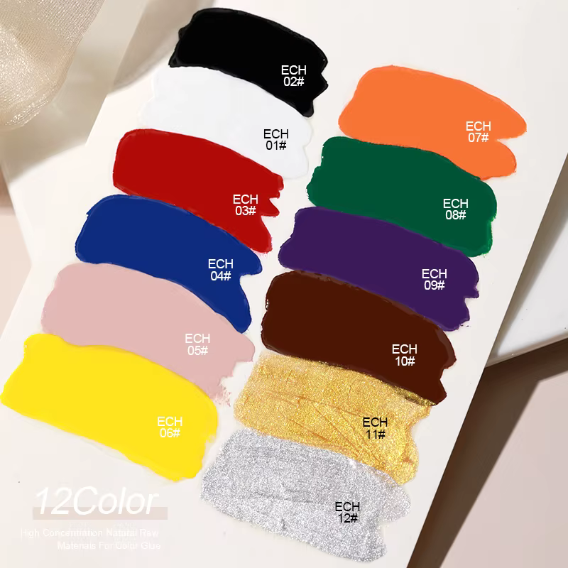 AS Sliver métal effet ligne fleur dessin Gel tremper des couleurs transparentes 5g peinture Gel vern