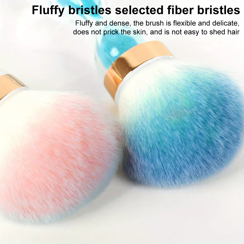 Brosse à poussière pour Nail Art, poignée en sablier, pour enlever la poudre, nettoyage doux, pour m