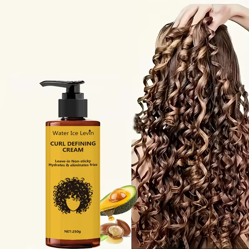 Crème définissante pour les boucles - Contient de l'huile d'argan marocaine, anti-frisottis longue d