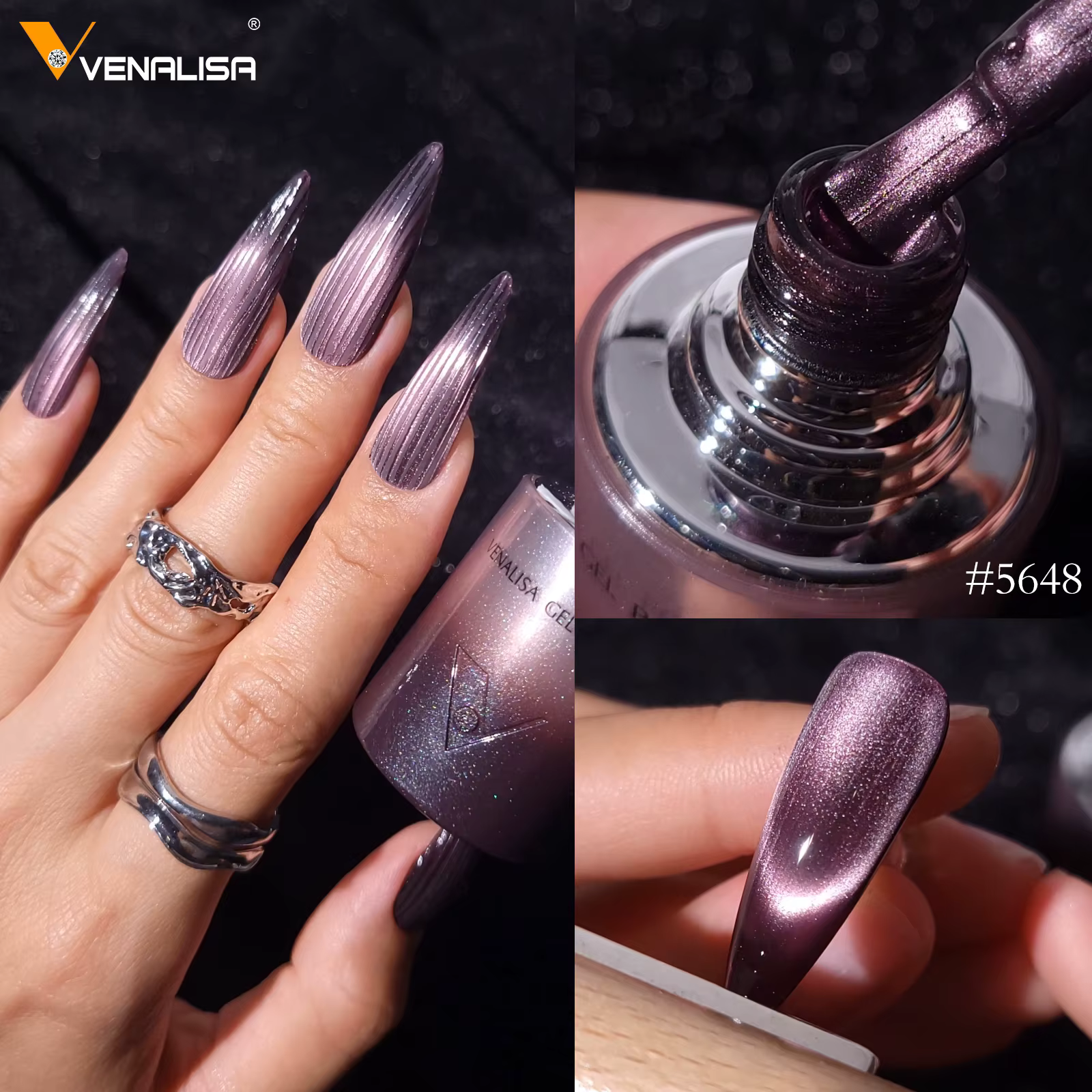 10 ml * 1 pc Venalisa vernis à ongles Hema gratuit TPO couleur libre diamant étincelle aimant 10DCat