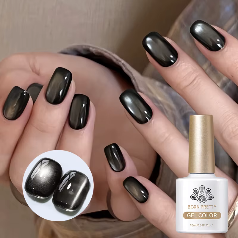 BORN PRETTY 10ml verre noir chat Gel magnétique vernis à ongles Style Punk Nail Art manucure Varnis 