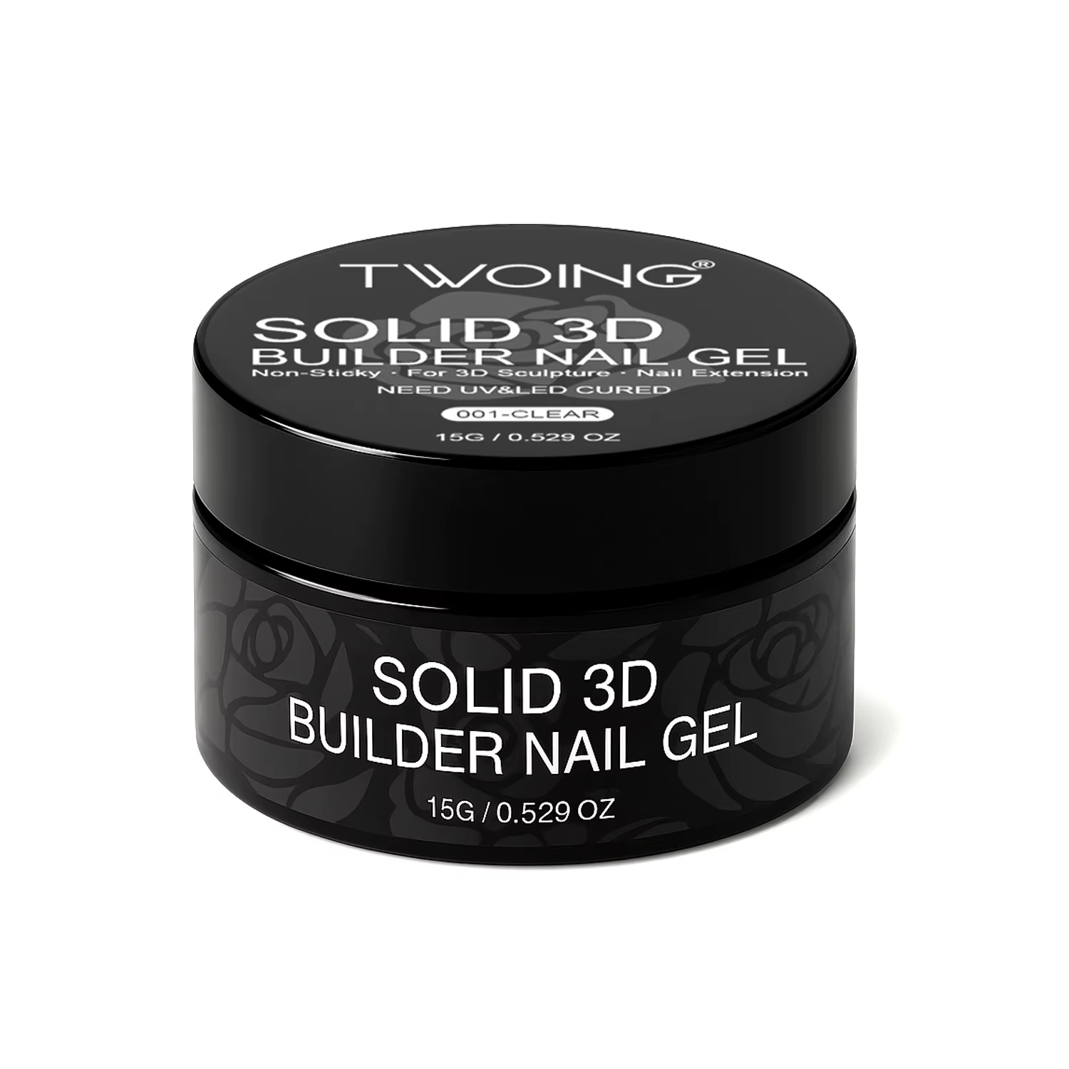 TWOING 15g Gel d'extension de main antiadhésif clair et blanc 3D façonnage sculpture Nail Art Gel du