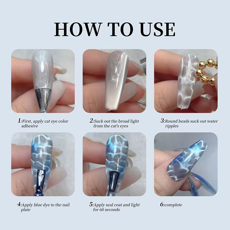 10/20 pièces or argent rond Nail Art ensemble de perles magnétiques multi-fonctionnel coloré aimant 