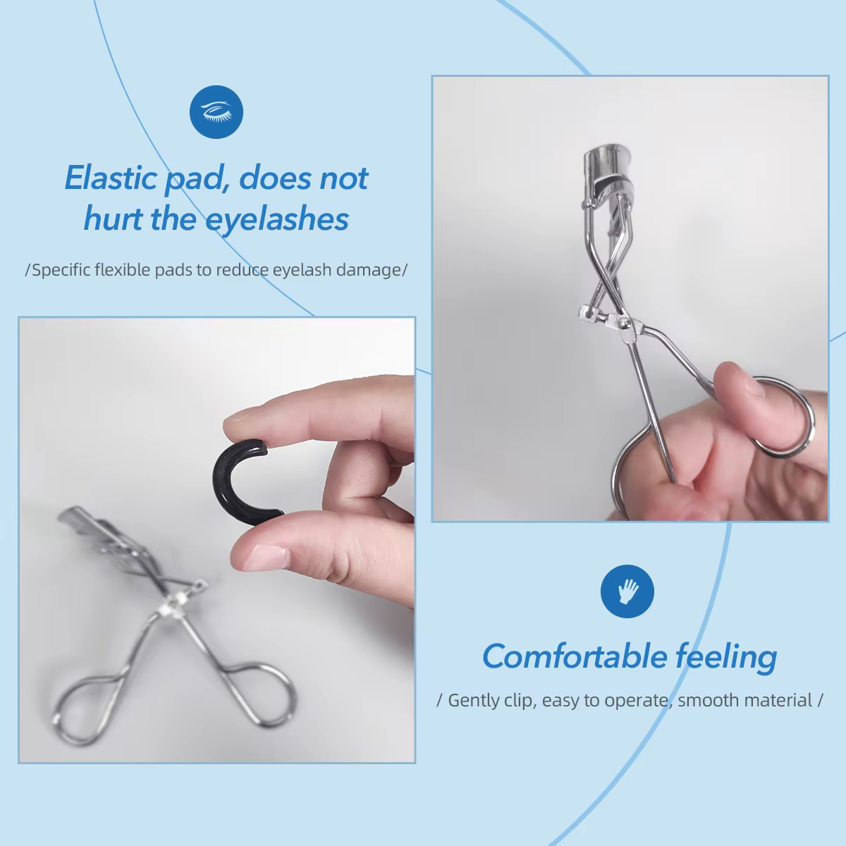 IMAGIC 1 pièces argent portable longue durée professionnel naturel Curling ne fait pas mal aux cils 