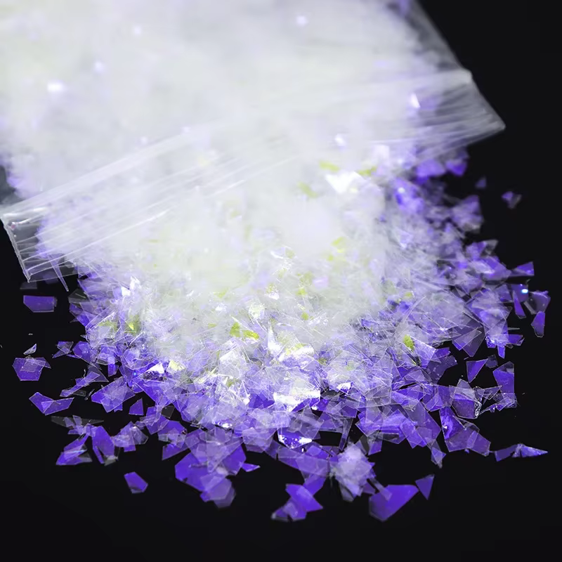 Flocons d'ongles effet sirène 10g, paillettes holographiques pour Nail Art, paillettes scintillantes