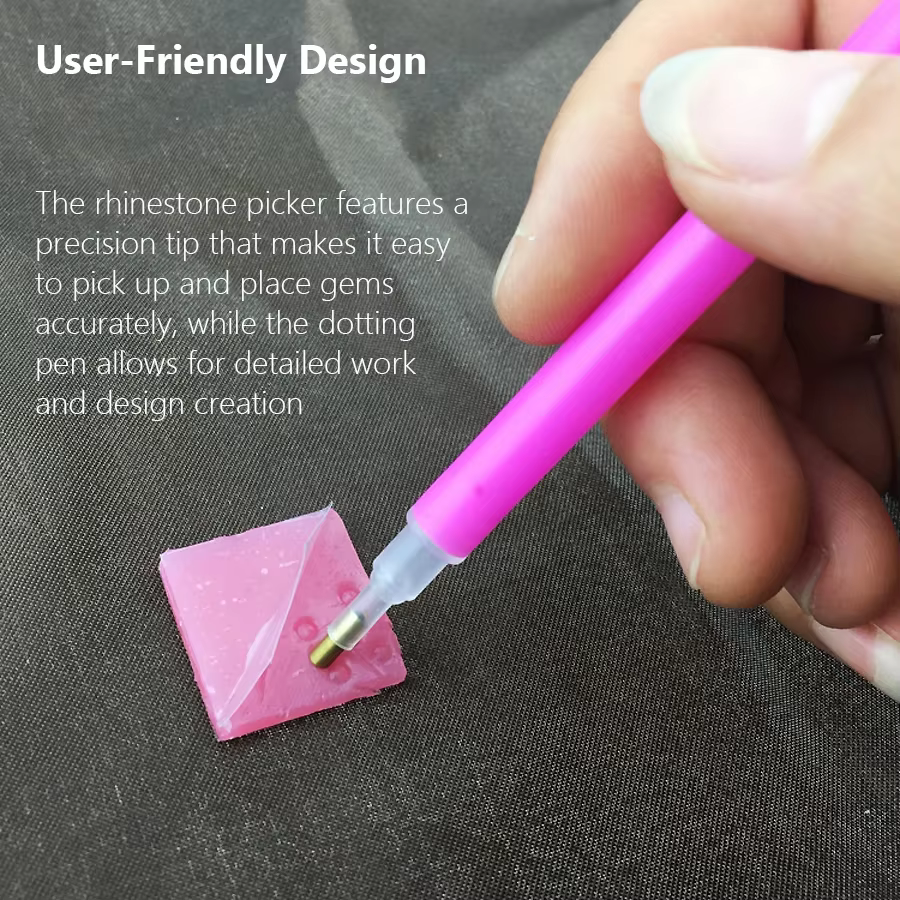 Ensemble de sélecteurs de strass avec stylo à points, plateau de rangement, argile collante pour Nai