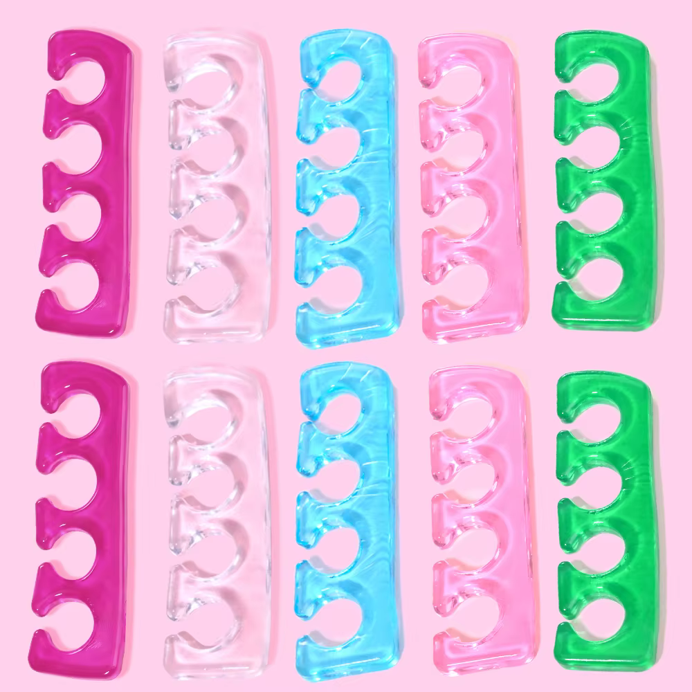 Épandeurs d'orteils en Silicone pour Application de vernis à ongles, 2 pièces, séparateurs d'orteils