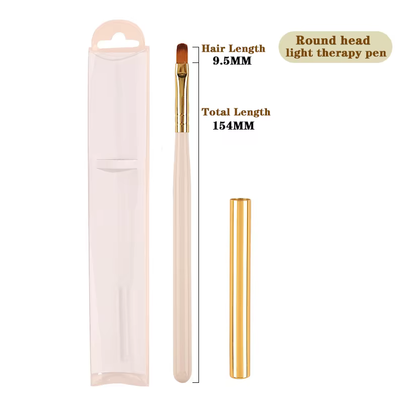 Stylo à dessin d'art d'ongle de style japonais, outils de brosse de manucure, blanc, nervure de pote