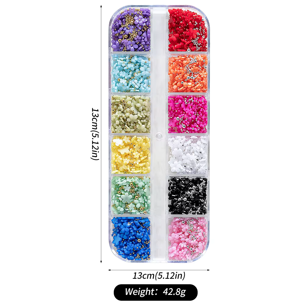 Breloques en forme de fleur à cinq pétales, perles en acier, taille mixte, biscuits boule or/argent,