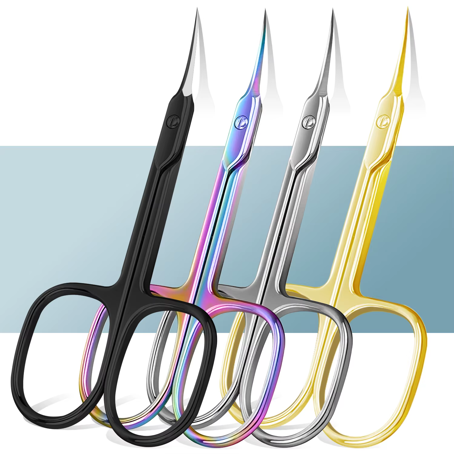 Ciseaux à cuticules pour ongles, 1 pièce, sourcils/cils, moustache, multi-usages, Extra fins, incurv