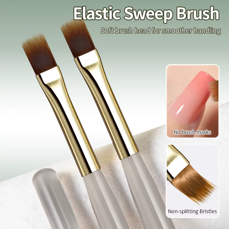 RSNAIL 1/2/5 pièces pinceau pour Nail Art élasticité brosse de balayage bricolage dégradé Nail Art p