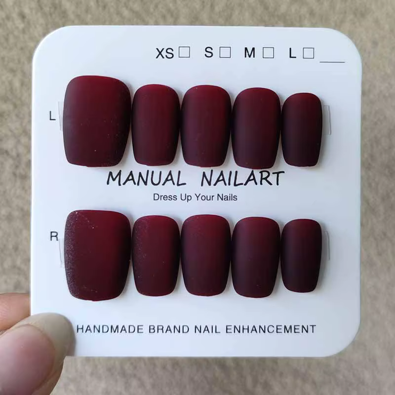 10 pièces de faux ongles à presser pour femmes, haut de gamme, effet givré, motif léopard rouge, œil