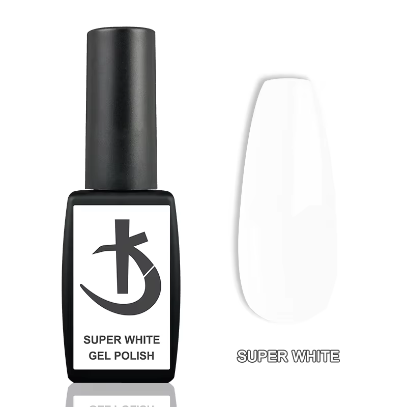 KODI JYJ Super White Gel Polish Vernis à Ongles 12ml Noir Spécial Semi-permanent UV Manucure Base Ca
