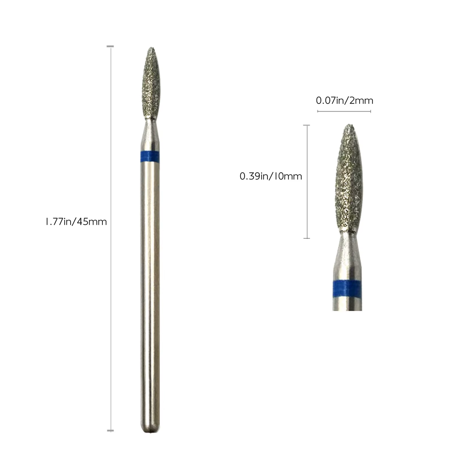 HYTOOS forets à ongles en diamant fin forme de cône moulins russes cuticule propre bavure électrique