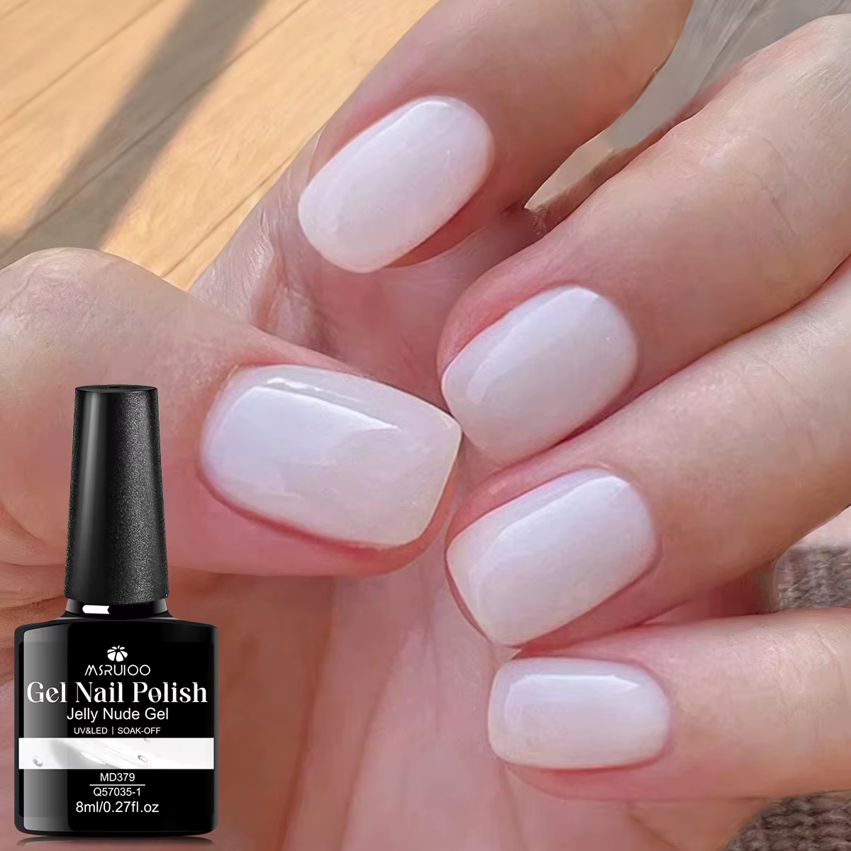 Vernis à ongles en gel blanc laiteux 8 ml, couleur translucide opale, gelée blanche, art des ongles,