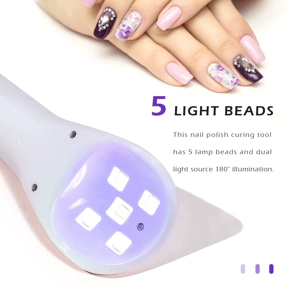 LINMANDA lampe LED UV portative pour lampe de séchage des ongles Mini lampe de manucure Rechargeable