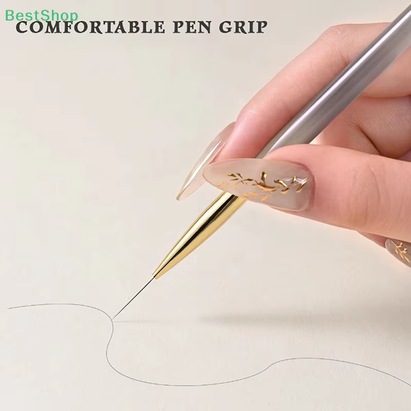 ♥ ♥ ♥ 5 pinceaux fins pour nail art – Kit de peinture de fleurs et de dessin au trait en acrylique