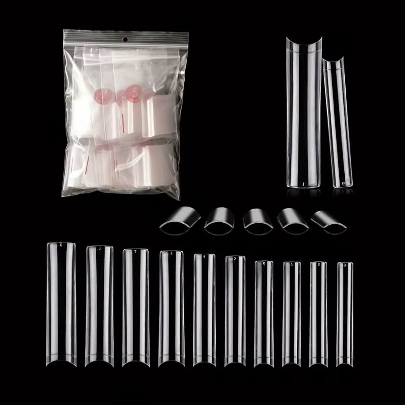 500 pièces XXL No C courbe ongles conseils pour ongles en acrylique, ensemble professionnel, droit c