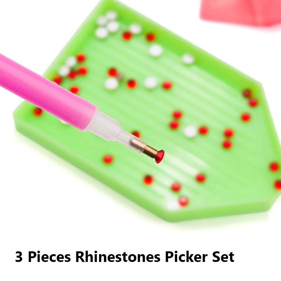 Ensemble de sélecteurs de strass avec stylo à points, plateau de rangement, argile collante pour Nai