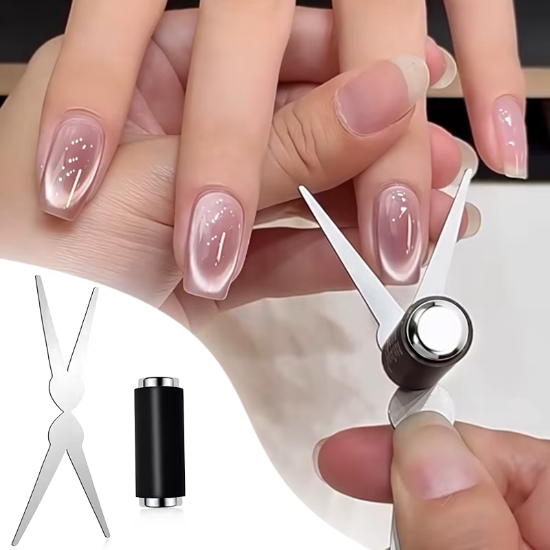 Kit d'aimants pour nail art français à double tête, aimant 3D puissant effet œil de chat, pour verni