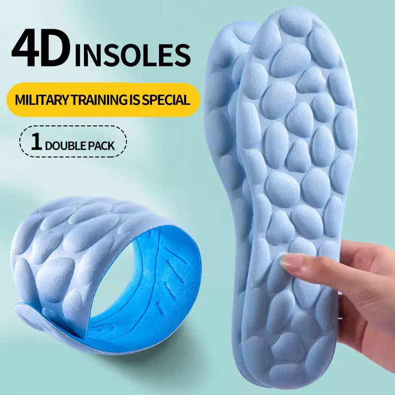 Semelles intérieures de sport pour chaussures, technologie Cloud 4D, semelle en PU, coussin d'absorp