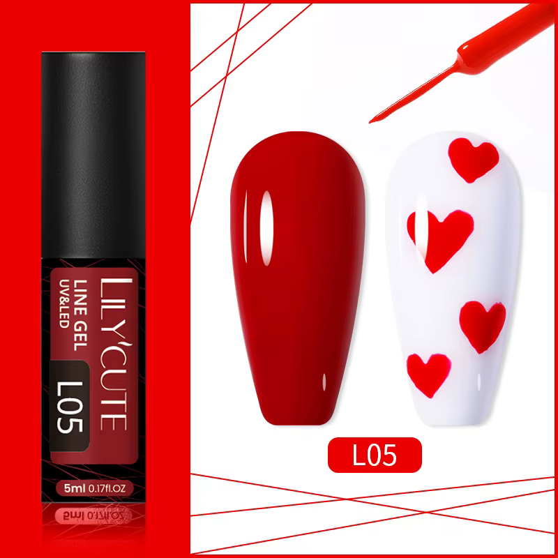 LILYCUTE Liner Gel vernis à ongles français UV LED peinture Gel Nail Art Design magnifique paillette