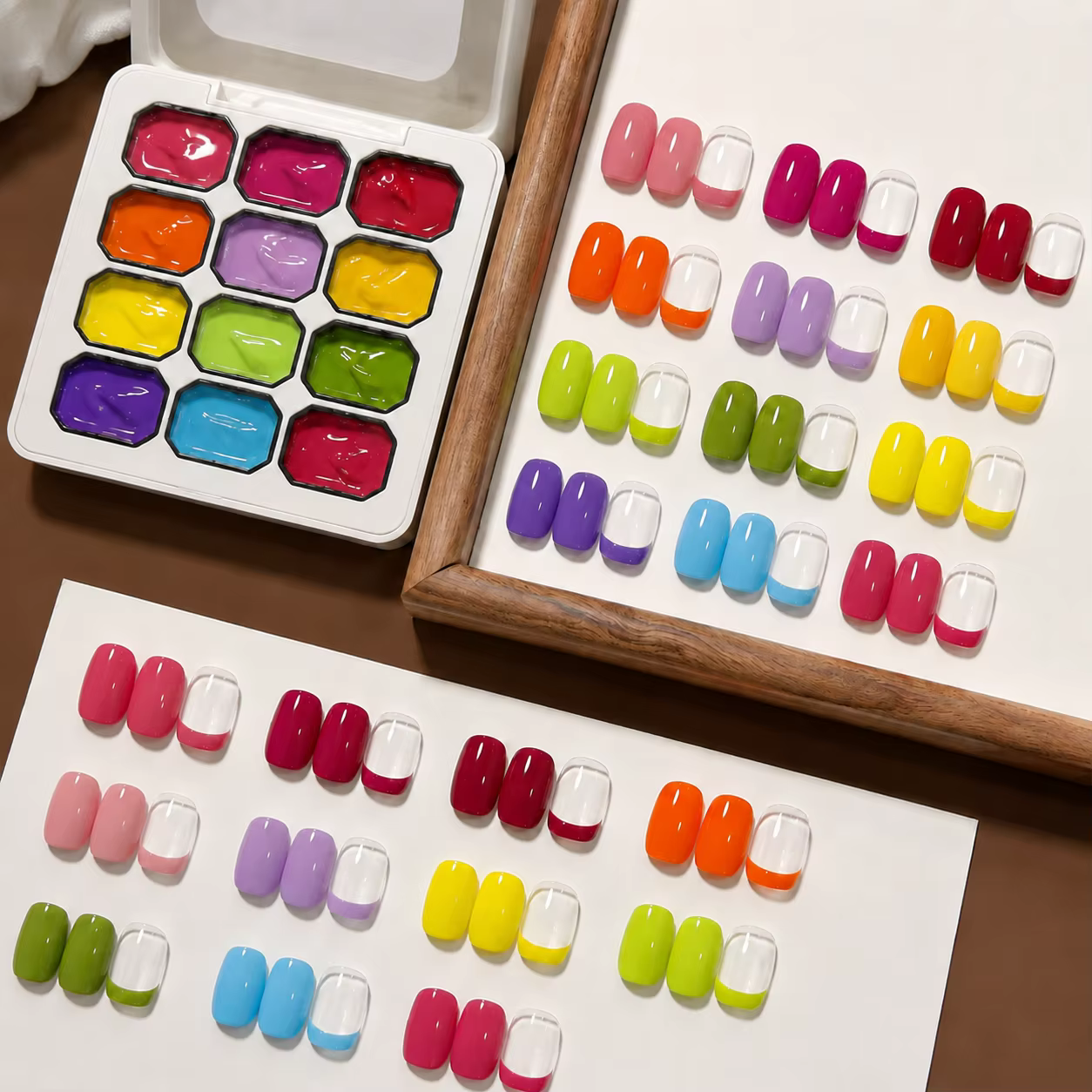 Ensemble de gels colorés SIP, 12 couleurs vibrantes, kit de vernis gel UV/LED à retirer par trempage